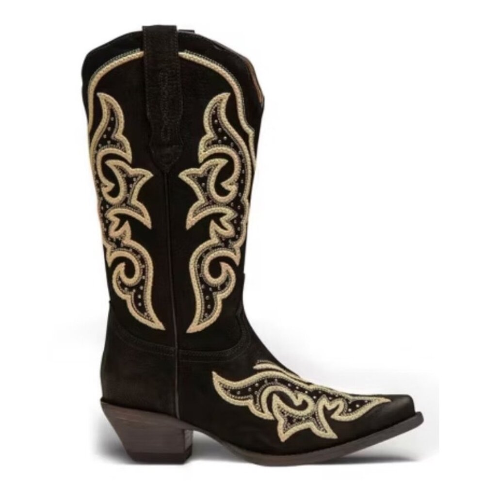 Buck & Brana “Ginger Florida” Black Embroidered Western Boots – Size 8 NEW - Picture 2 of 16